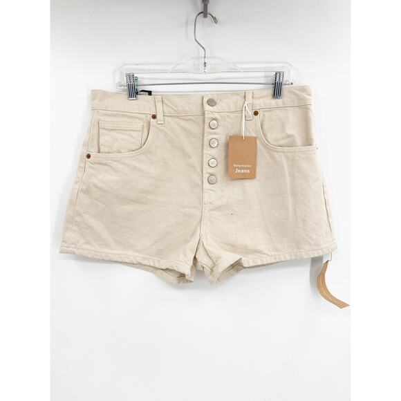 Reformation Charlie Exposed Button Fly Beige Jeans Shorts Size 31 NWT - Picture 3 of 7
